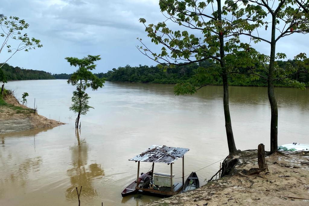 The Itaquai River runs through the Vale do Javari region in Amazonas state, Brazil, June 16, 2021, on the border with Peru.