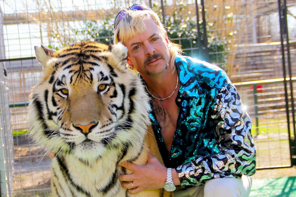 Joe Exotic with one of his tigers.