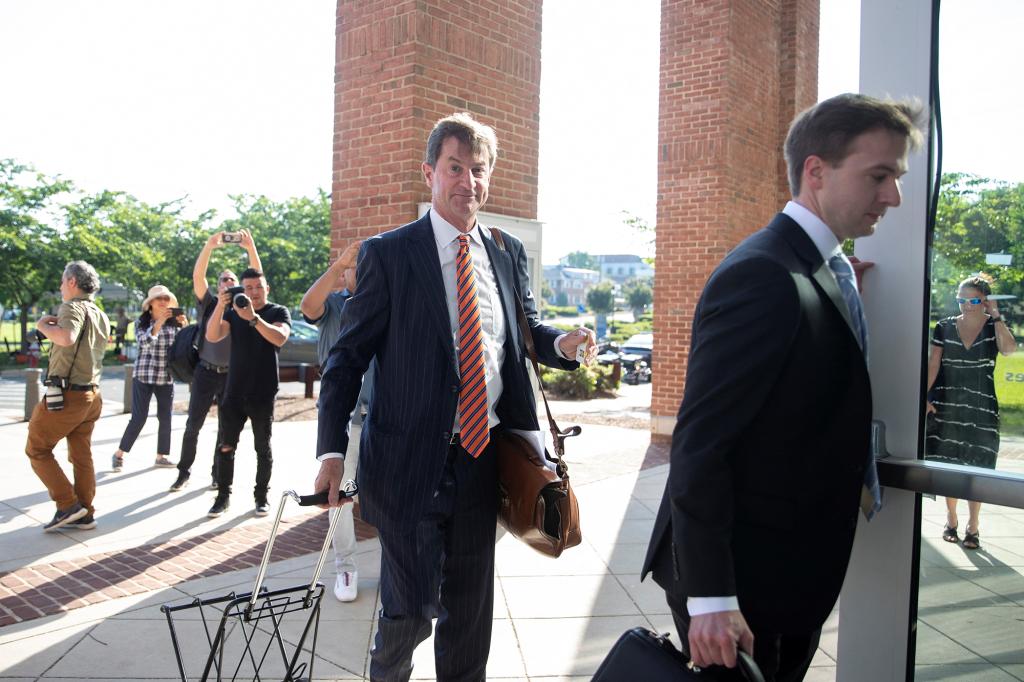 Johnny Depp's attorney Ben Chew arrives at the courthouse on June 1.