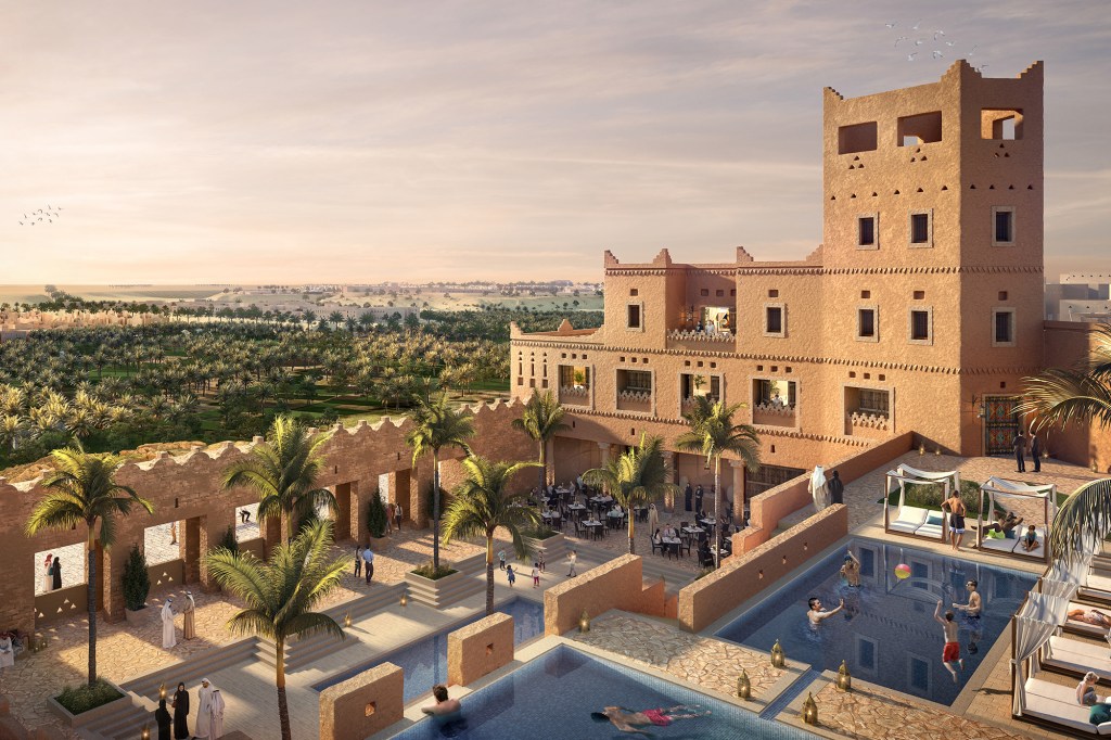 Built to resemble Saudi's original building style and materials, the new district is attracting loads of luxury inns.