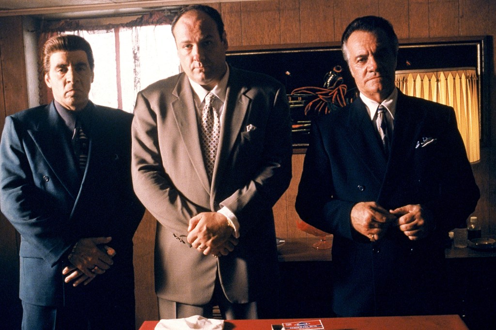 Steven Van Zandt as Silvio Dante, James Gandolfini as Tony Soprano and Tony Sirico as Paulie Walnuts star in HBO's hit television series, "The Sopranos" 