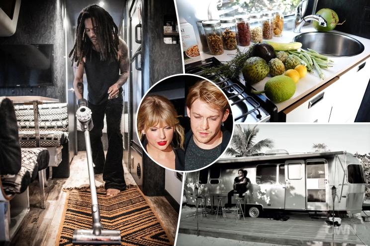 Lenny Kravitz let Taylor Swift and Joe Alwyn borrow his Airstream trailer in the Bahamas for the weekend.