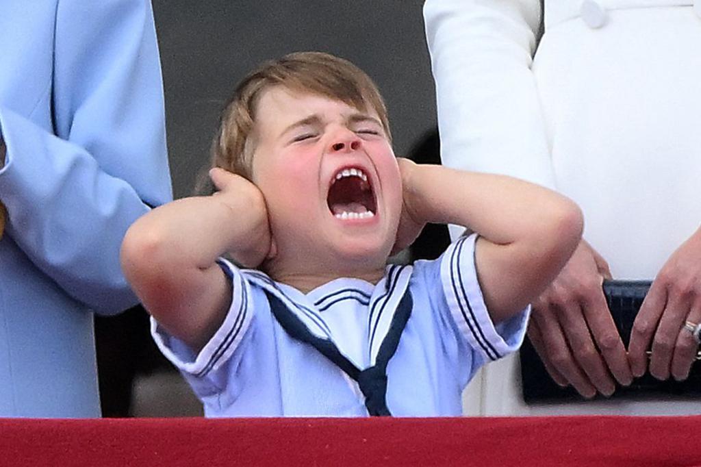 The adorable display occurred after the The Duke and Duchess of Cambridge's youngest son, four, joined his family on the famous balcony during the Jubilee flypast.