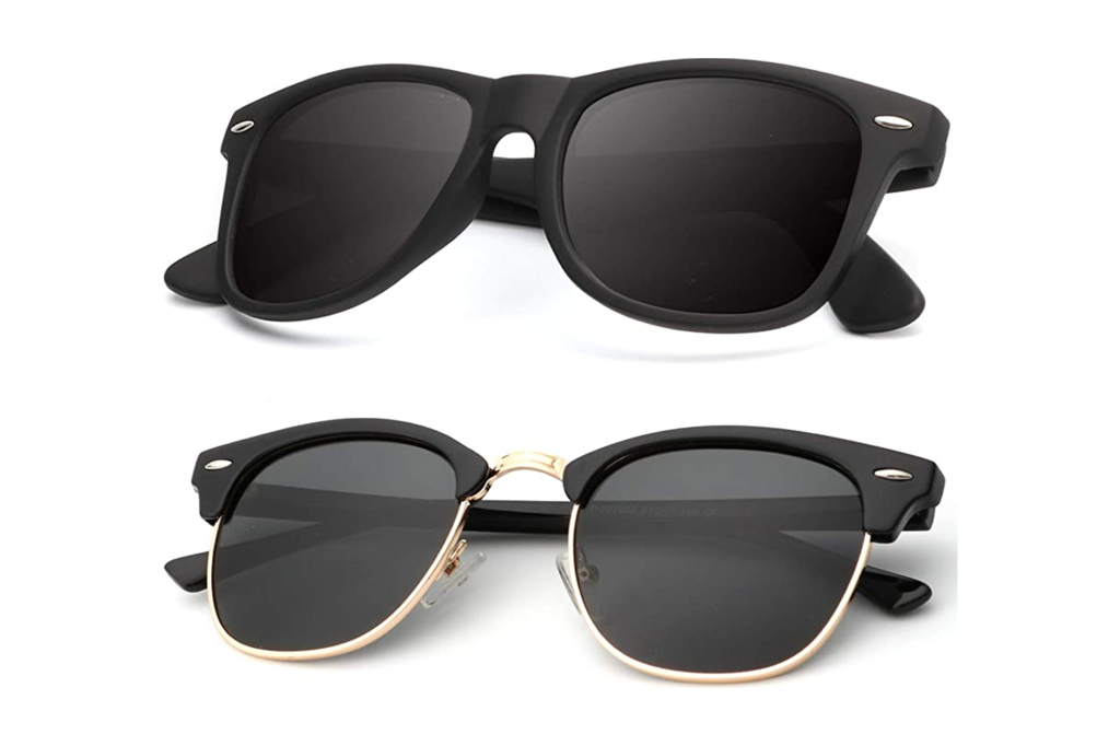 Two pairs of black sunglasses