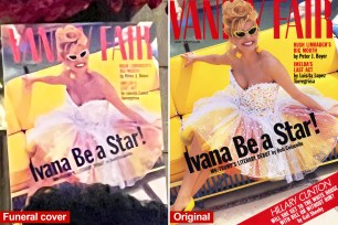 Ivana Trump's funeral featured an edited Vanity Fair cover.