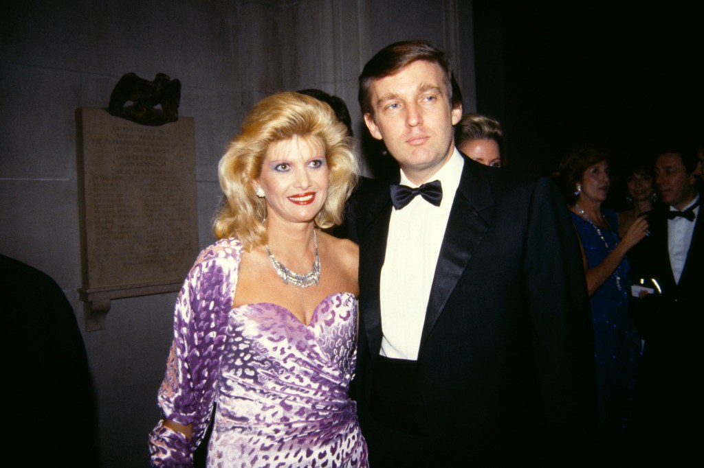 Donald and Ivana Trump at the Costume Institute Gala, held at the Metropolitan Museum of Art in 1985.