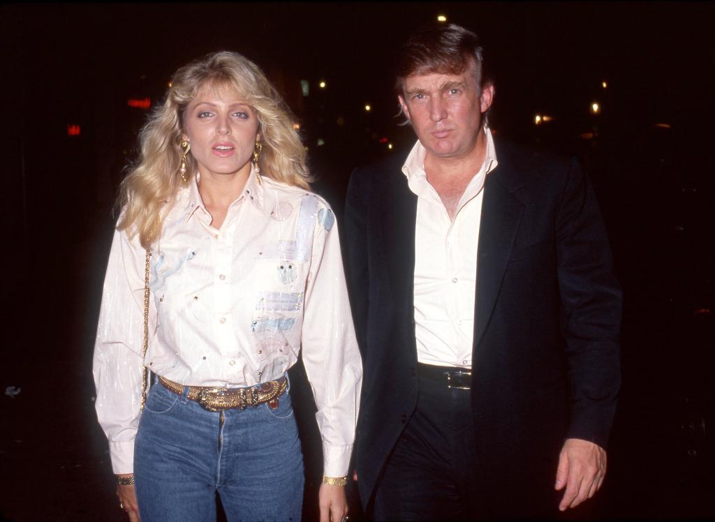 Donald Trump and then-girlfriend Marla Maples in New York City in 1992.