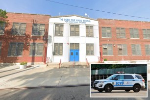 The Robin Sue Ward School for Exceptional Children; NYPD car