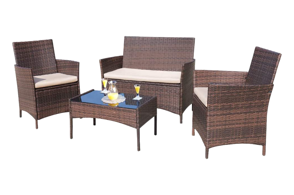 Homall 4-Piece Wicker Outdoor Patio Furniture Set