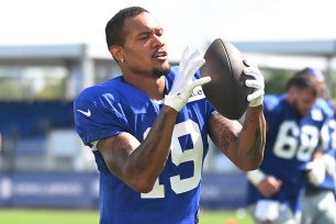 Kenny Golladay during Giants practice on Aug. 15, 2022.
