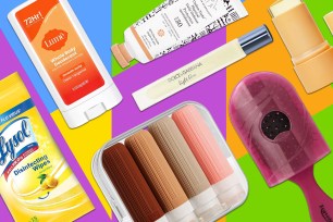 A group of different beauty products for traveling.