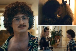 Daniel Radcliffe and Evan Rachel Wood get it on as early 1980s-era Weird Al Yankovic and Madonna in "Weird: The Al Yankovic Story."