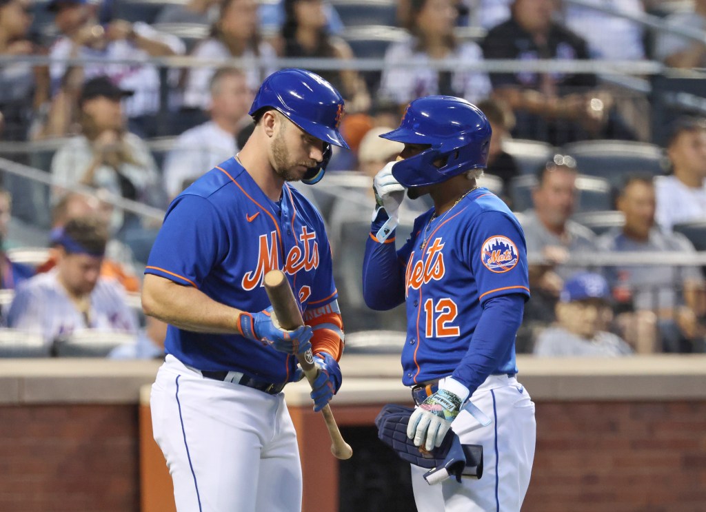 Pete Alonso, left, and Francisco Lindor