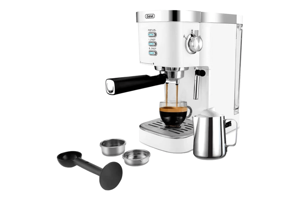 Gevi White Espresso Machine