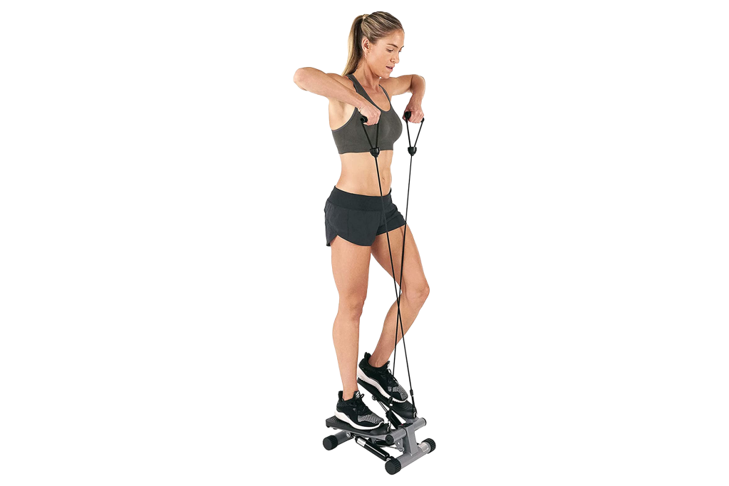 Sunny Health & Fitness Mini Stair Stepper with Resistance Bands