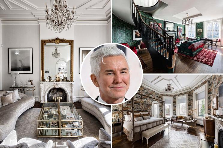 Inset of Baz Luhrmann over shots of his townhouse.