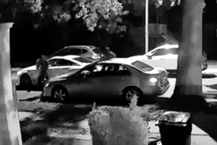 Another car pulled up and provided the thieves with a quick getaway.