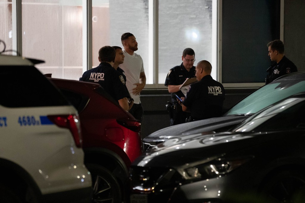 NYPD at the scene of where an off-duty cop was robbed in Brooklyn on August 2, 2022.