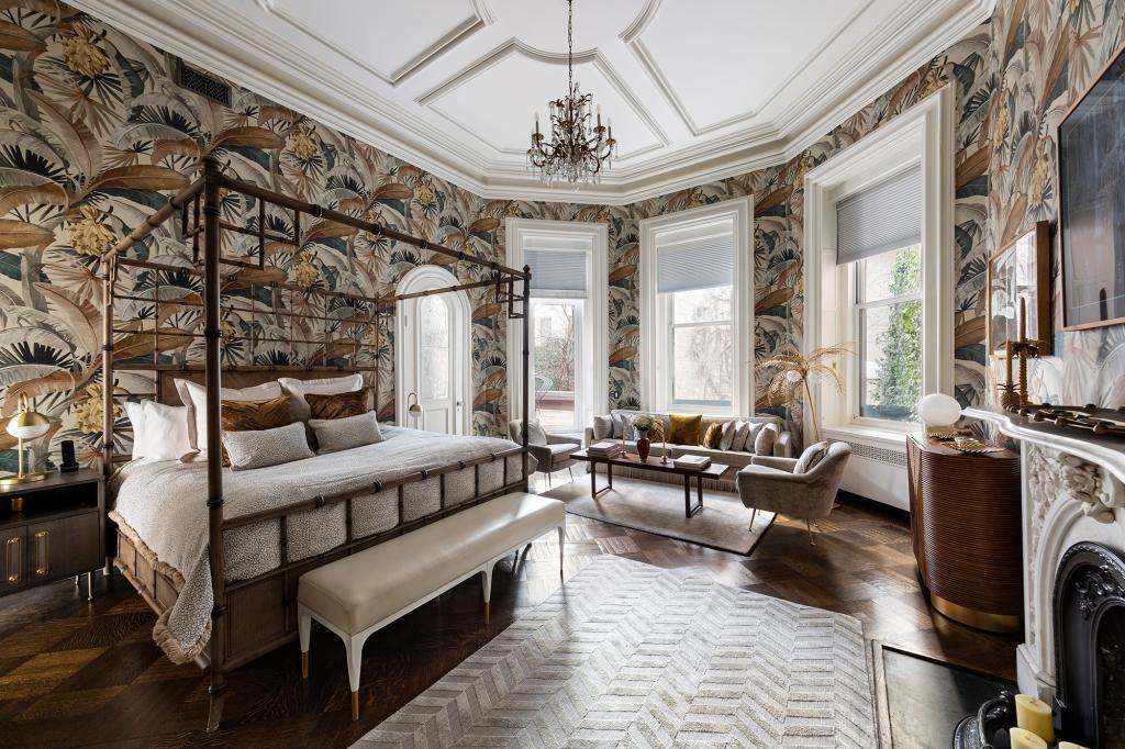 Interior of a bedroom inside the townhouse.