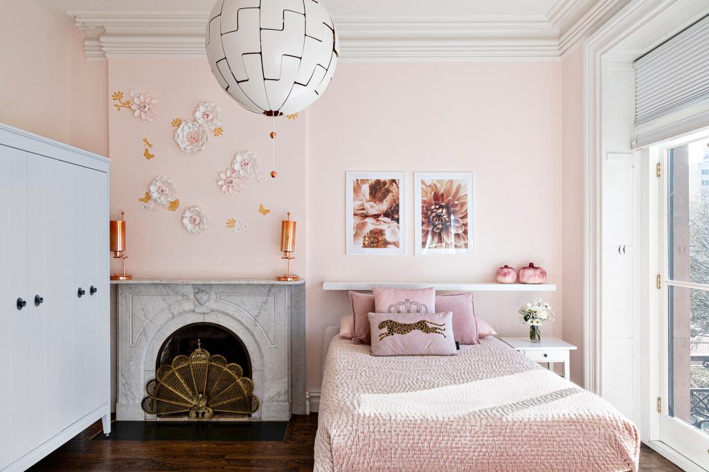 Interior of one of the home's bedrooms.