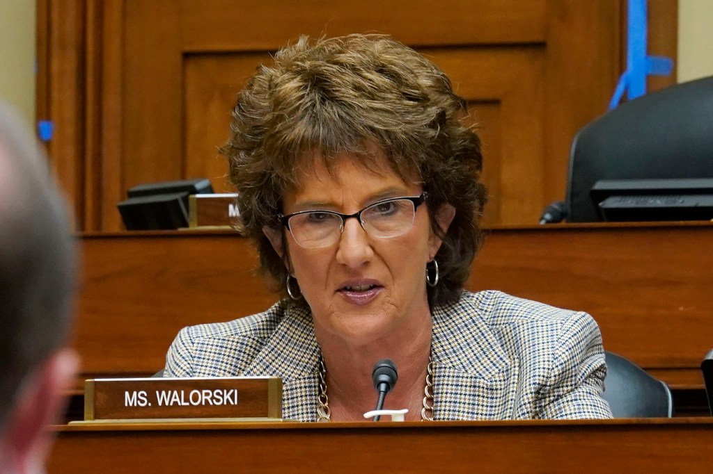 Rep. Jackie Walorski is shown speaking during a event in Washington