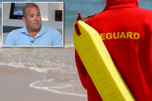 Lifeguards in New York saved a man who collapsed during a recent beach bike ride and had an undetectable pulse for 12 minutes.