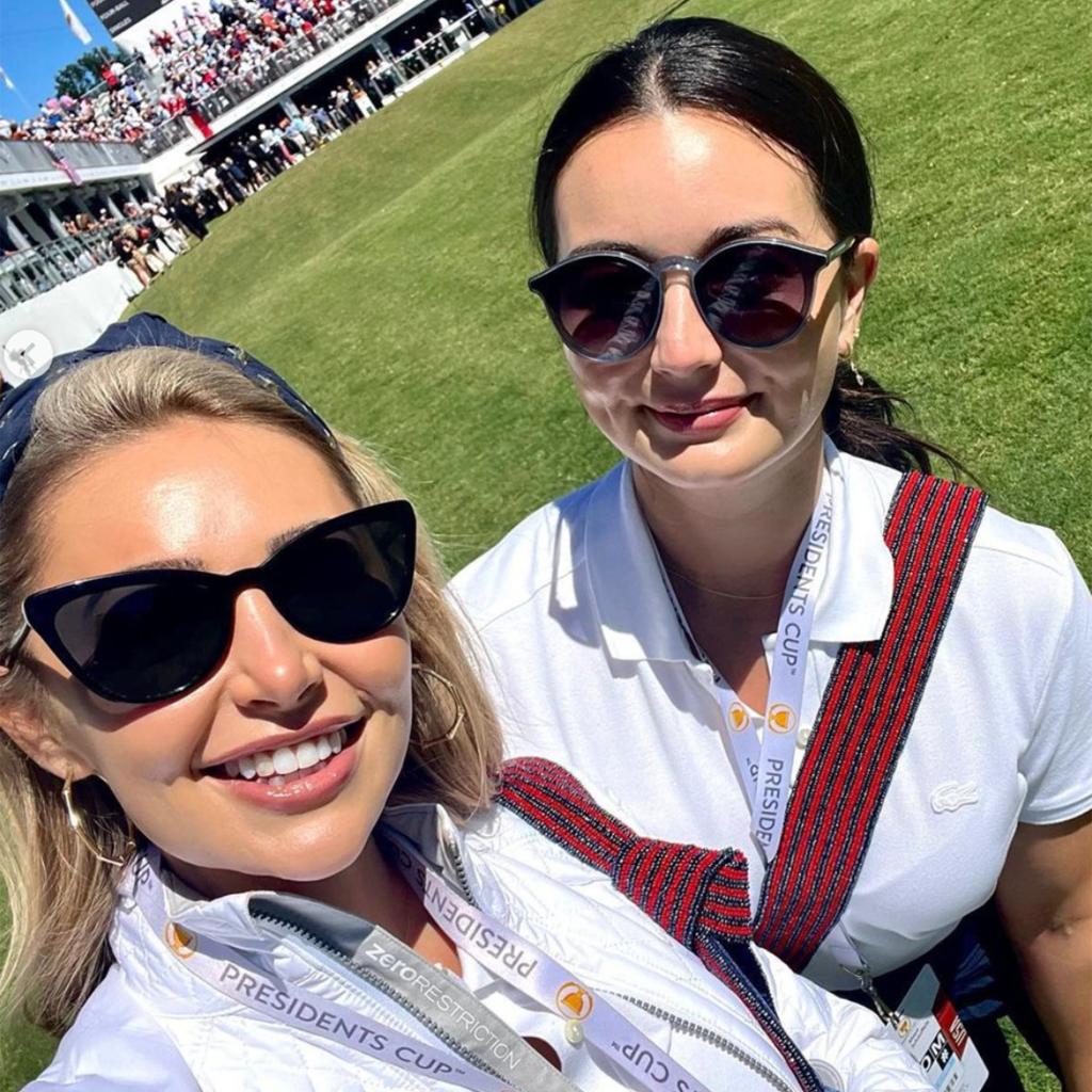 Nikki Guidish and Maya Schauffele at the 2022 Presidents Cup.