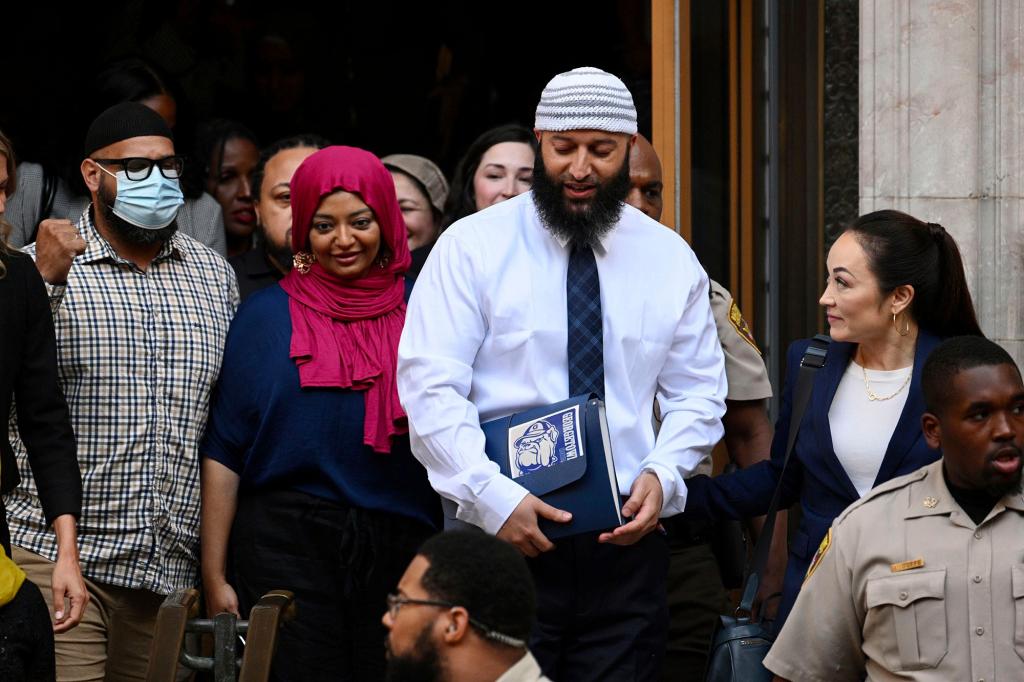 Adnan Syed leaves the courthouse after a hearing in Baltimore, Maryland on Sept. 19, 2022.