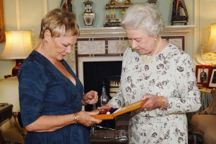 Judi Dench with Queen Elizabeth II