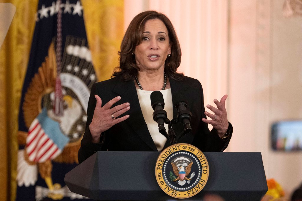 Vice President Kamala Harris speaks during a reception to celebrate Diwali in the East Room of the White House on Oct. 24, 2022 in Washington, D.C.