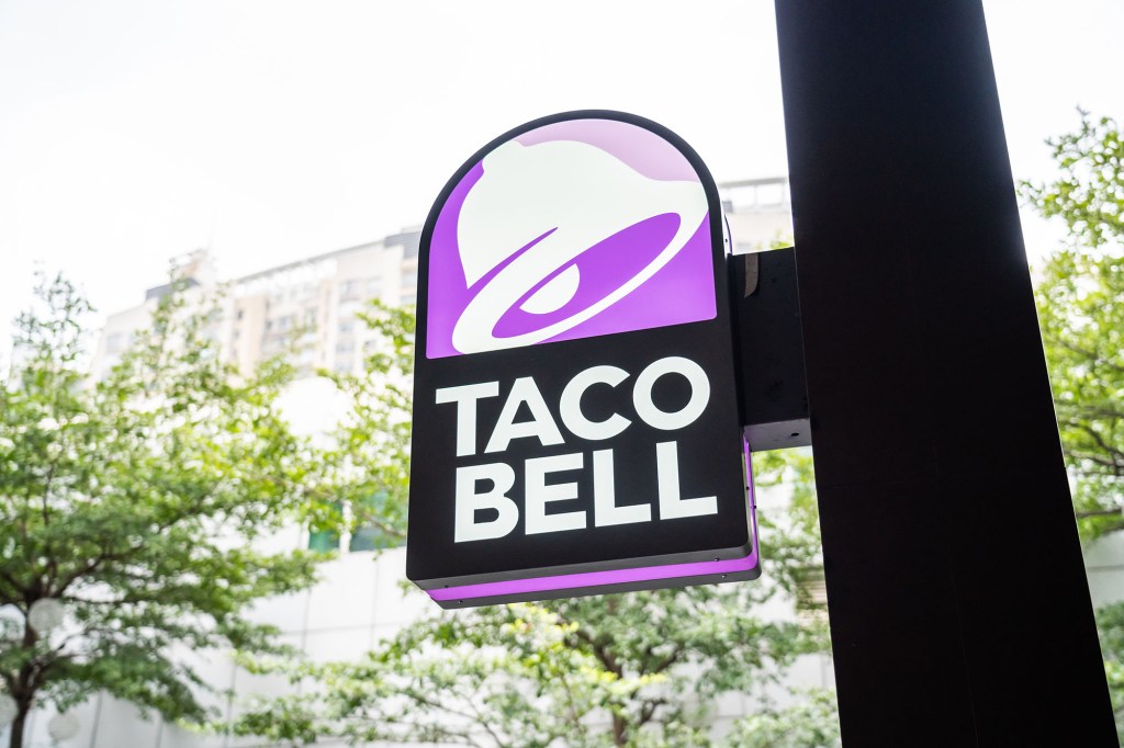 American fast food restaurants chain Taco Bell logo seen at a store.