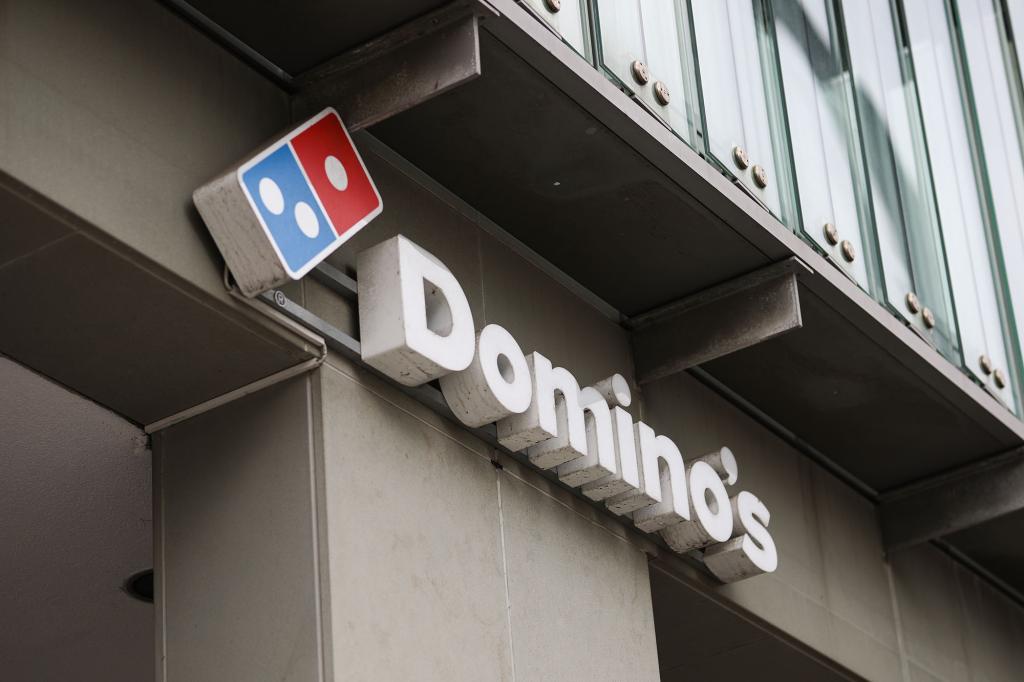 A Dominos Pizza sign store is seen on July 03, 2020 in Hamburg, Germany.