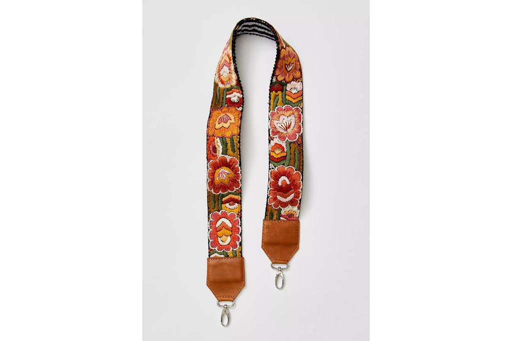 A floral camera strap