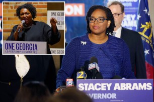 Allegra Lawrence-Hardy and Stacey Abrams.