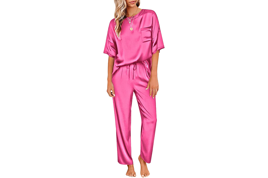 Ekouaer Satin Pajama Set