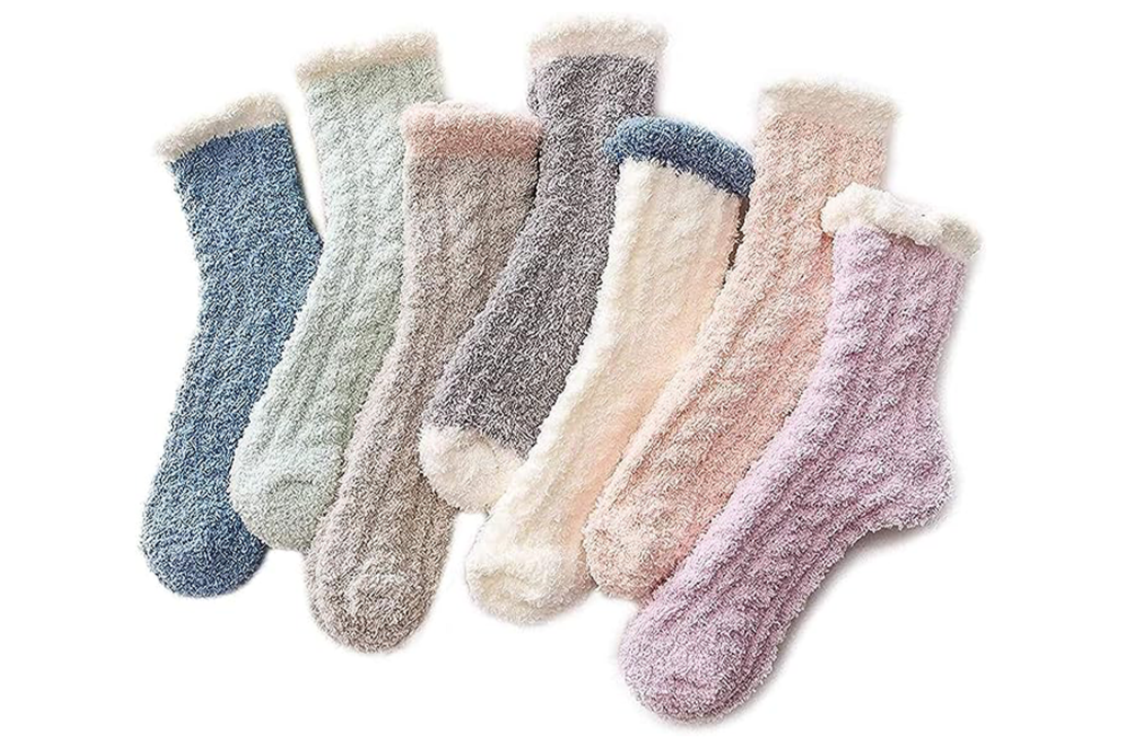 Azue Fuzzy Warm Slipper Socks (5- or 6-Pack)