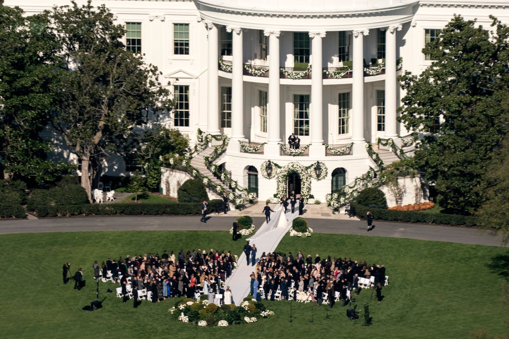 Aerial shot of Naomi's White House wedding