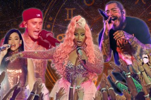 Katy Perry, Justin Bieber, Nicki Minaj and Post Malone