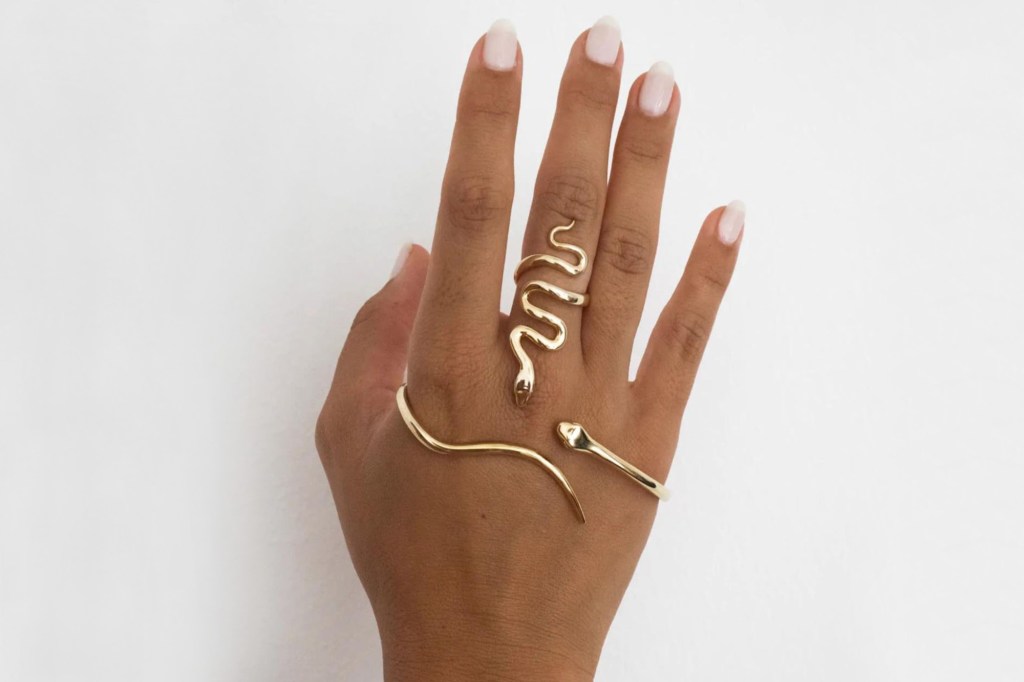 SNAKE LARGE RING IN GOLD by  MIPHOLOGIA JEWELRY