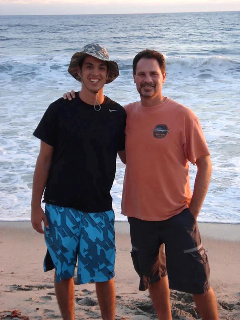 Ryan (left) pictured with his dad, Jack.