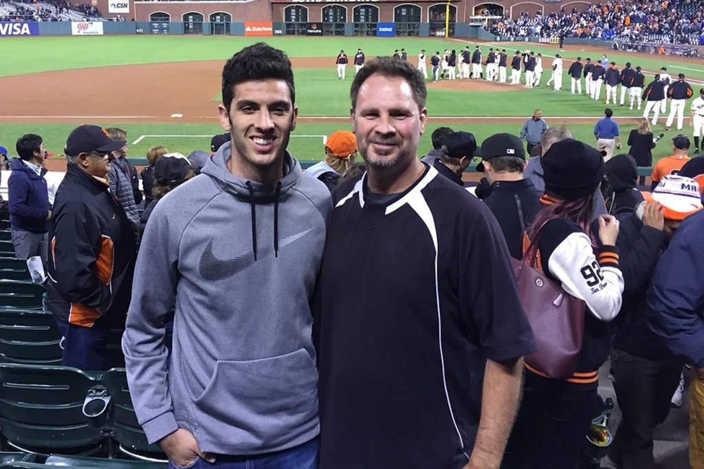 Ryan Abele (left) and his dad Jack.