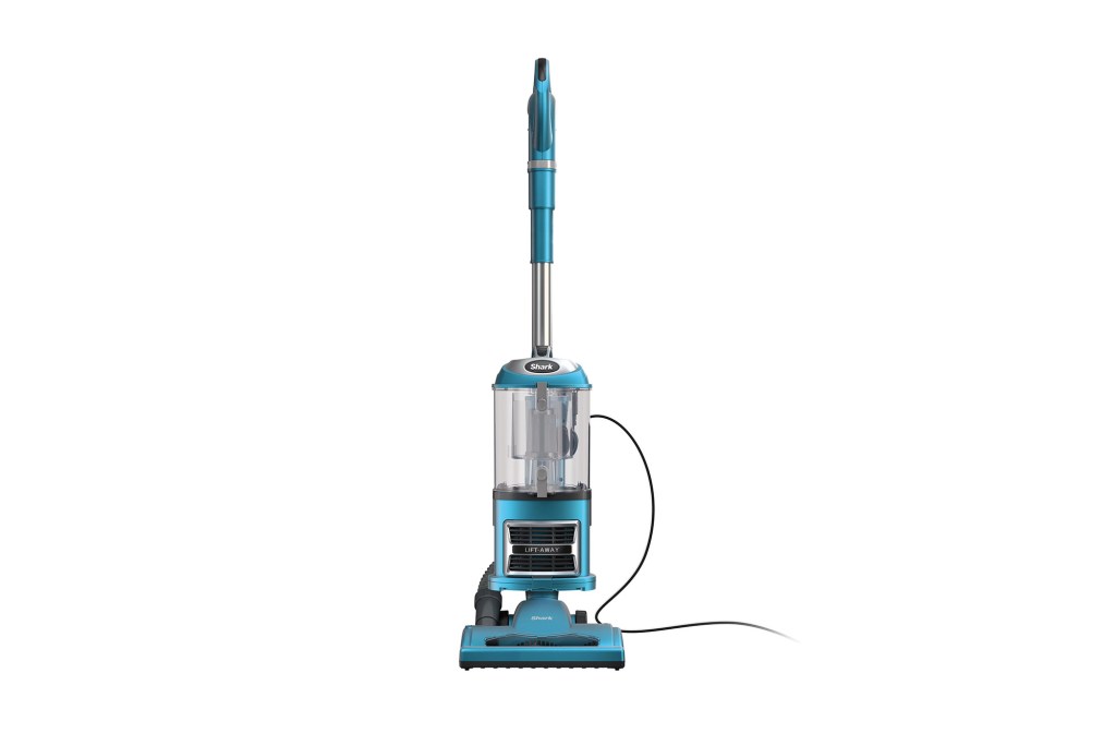 blue standup Shark vacuum