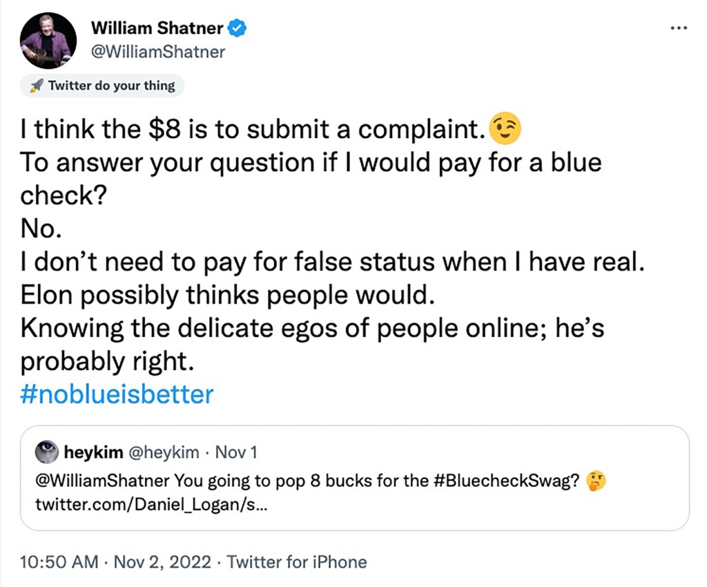 William Shatner twitter