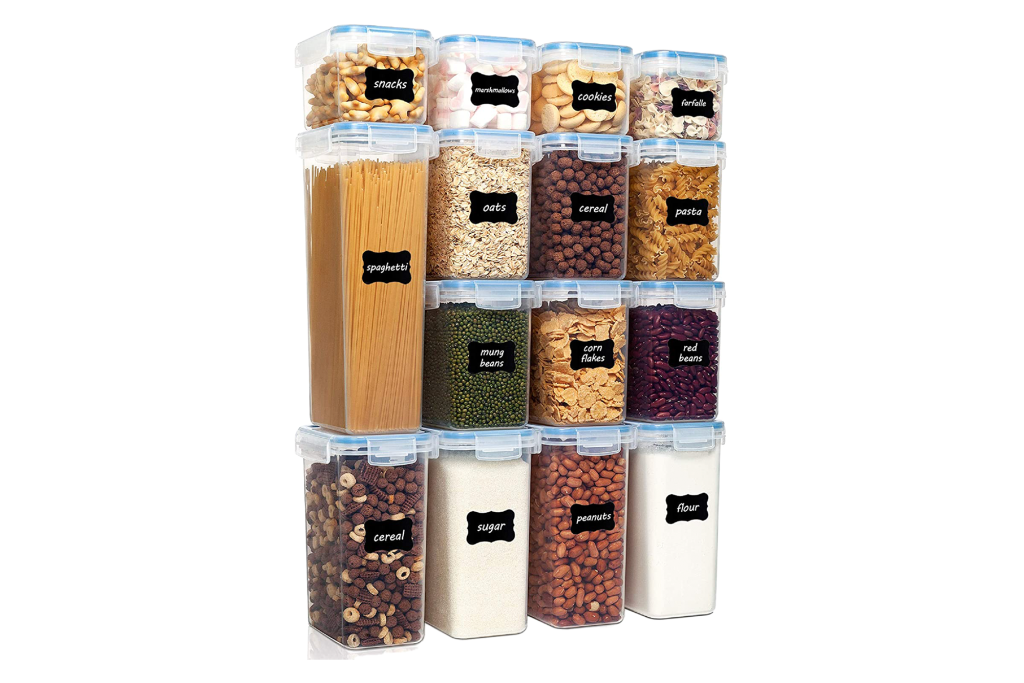 Vtopmart Airtight Food Storage Containers with Labels (15-Pack)