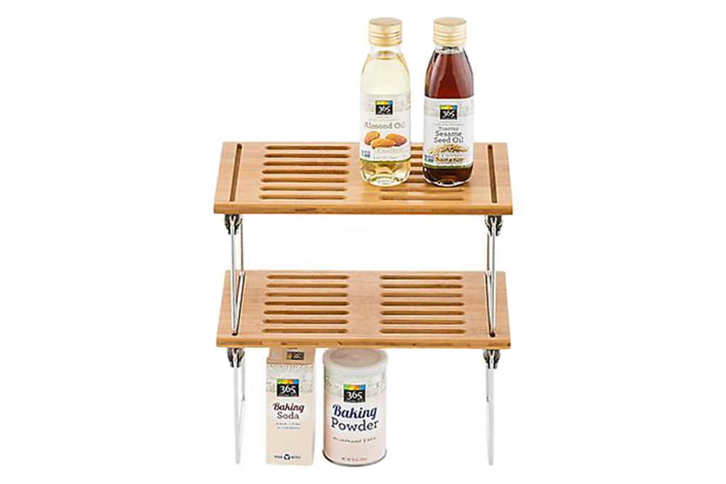 The Container Store Large Stacking Bamboo Shelf