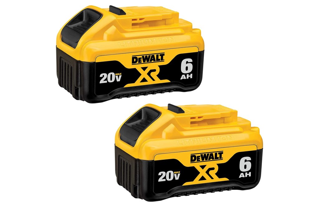Two yellow and black batteries 