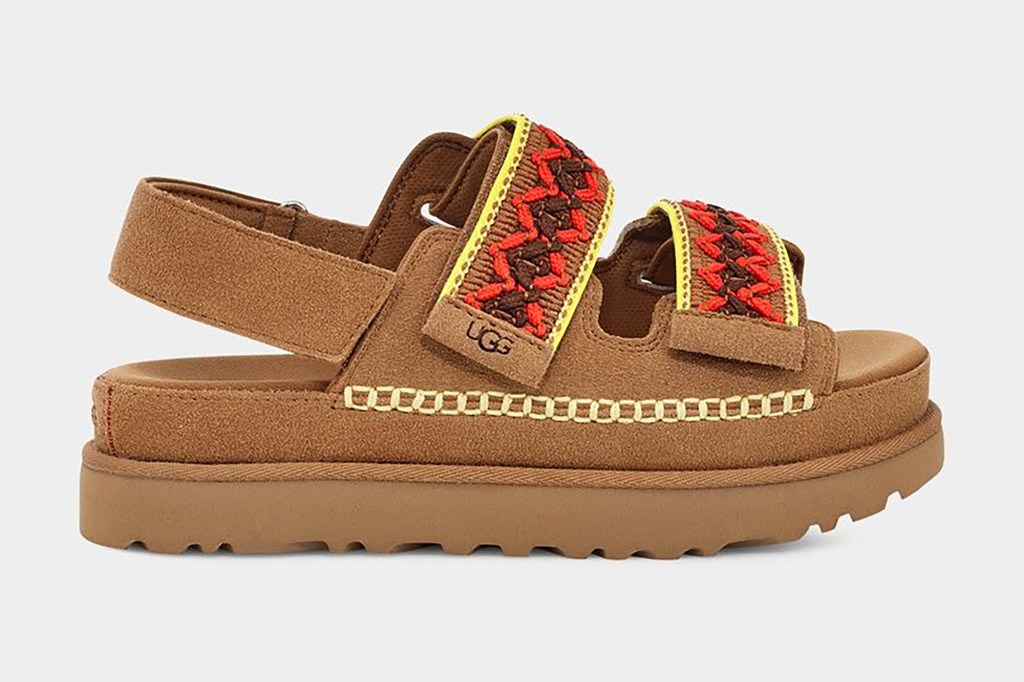 A brown UGG sandal 