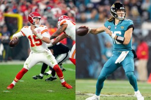 Kansas City Chiefs quarterback Patrick Mahomes and Jacksonville Jaguars quarterback Trevor Lawrence will face off in the AFC Divisional round of the playoffs.