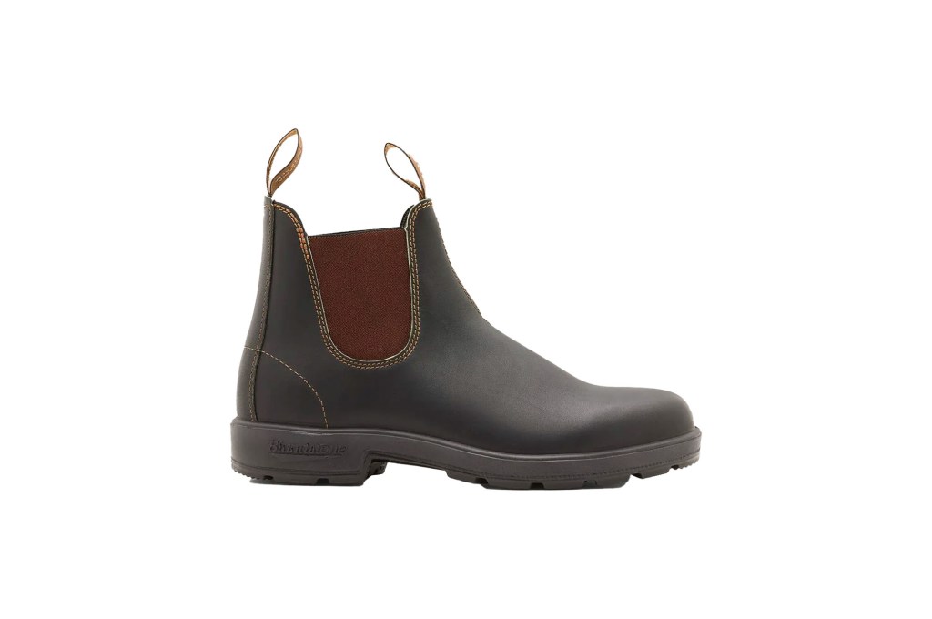 A pair of chelsea boots.