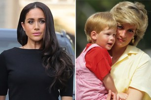 Meghan Markle (elft) and Princess Diana